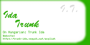 ida trunk business card